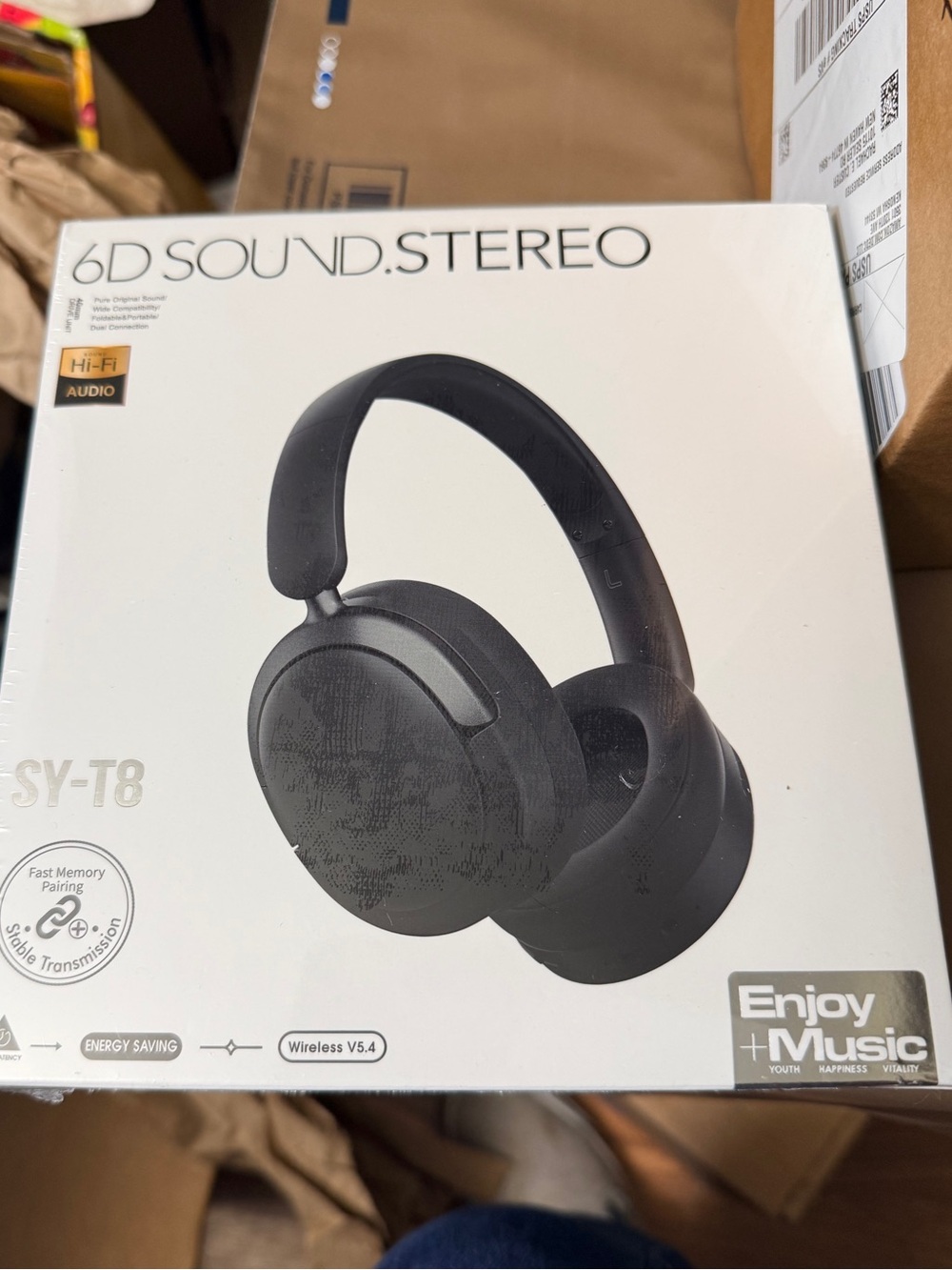 Black Wireless Over-Ear Headphones - SY-T8
